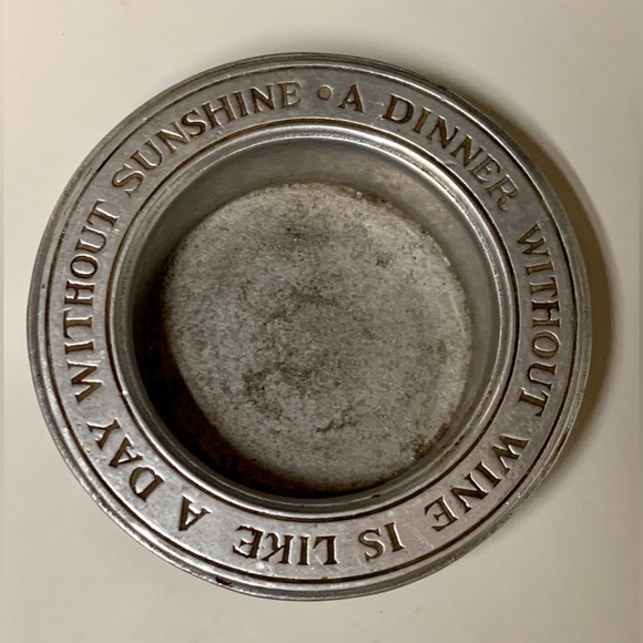 Mid Century Vintage Felt Lined Wilton Armetale RWP Solid Pewter Wine Coaster - Picture 7 of 16